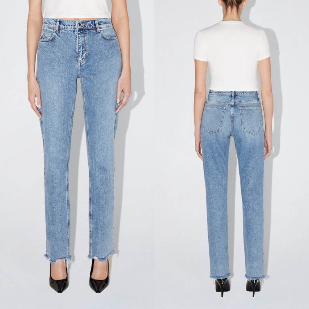 Khy‎ x Natasha Zinko Classic Straight Leg Jeans Raw Hem Womens Size 30